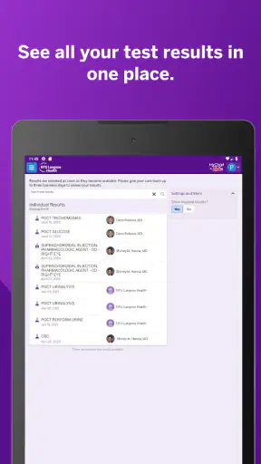 NYU Langone Health screenshot