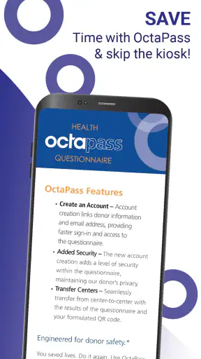 OctaApp – Donate Blood Plasma! screenshot