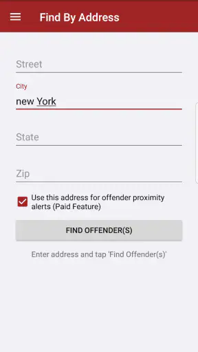 Offender Locator screenshot