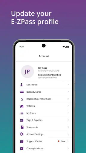 Official E-ZPass NY screenshot