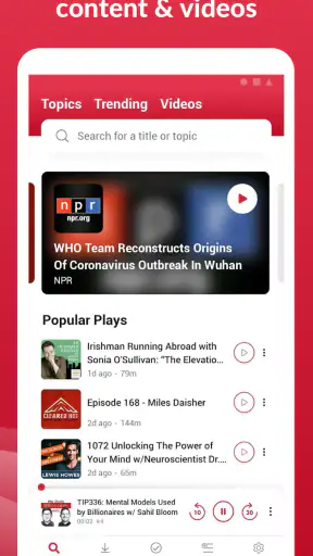 Offline Podcast App: Player FM screenshot