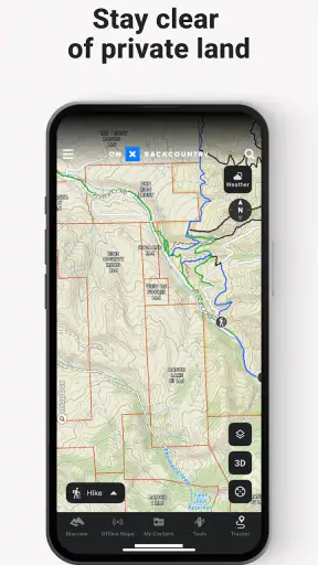 onX Backcountry Trail Maps GPS screenshot