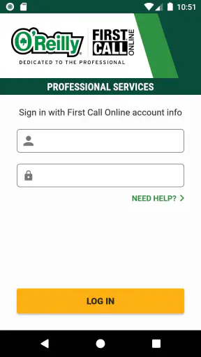 O’Reilly First Call VIN Scan screenshot
