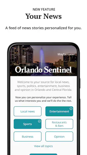 Orlando Sentinel screenshot