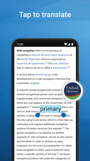 Oxford Dictionary & Thesaurus screenshot