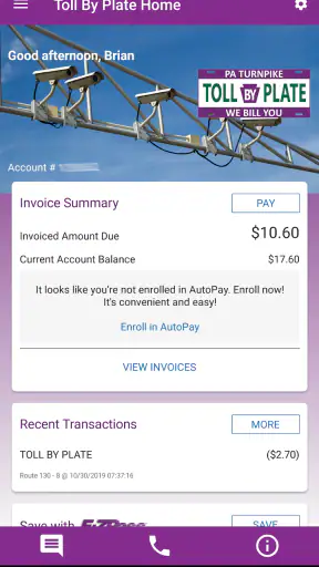 PA Toll Pay screenshot