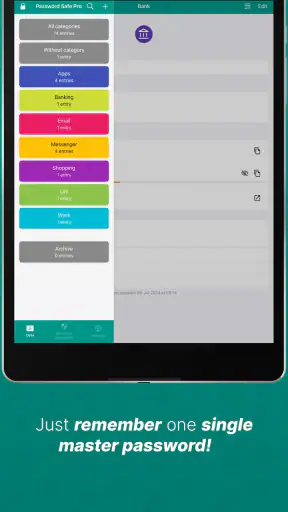 Password Safe and Manager screenshot