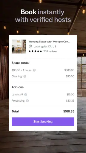 Peerspace: Unique Event Spaces screenshot