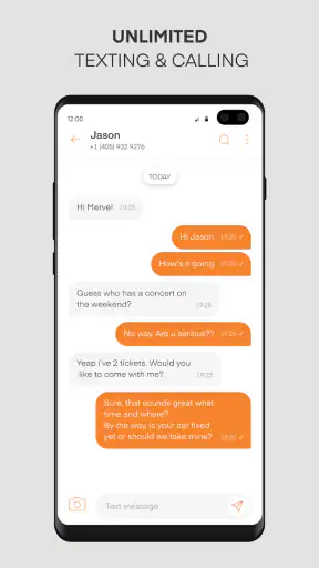 Phoner 2nd Phone Number + Text screenshot