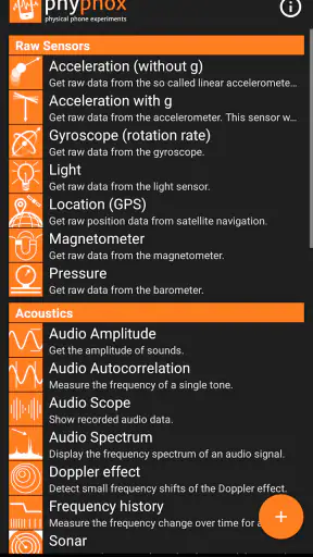 phyphox screenshot