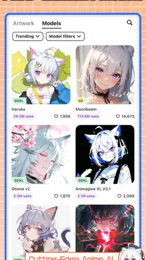 PixAI: AI Anime Art Generator screenshot