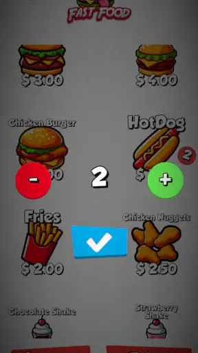 Play Pretend Food Menu screenshot