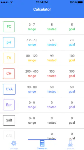 Pool-Calculator screenshot