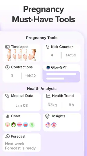 Pregnancy Tracker App | Glow screenshot