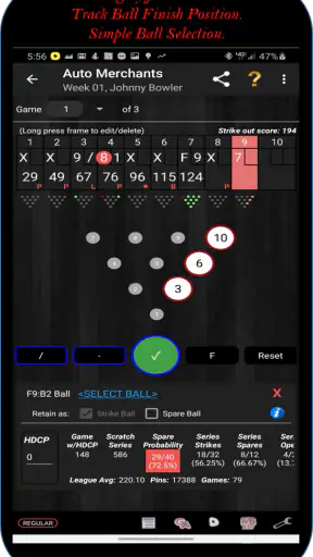 Premier Bowl Scorekeeper screenshot