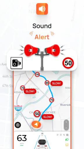 Radar, HUD, Map, Speed Camera screenshot
