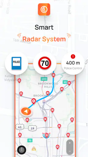 Radar, HUD, Map, Speed Camera screenshot