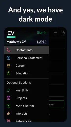 Resume Builder - CV Engineer screenshot