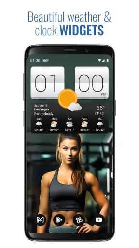 Sense V2 Flip Clock & Weather screenshot