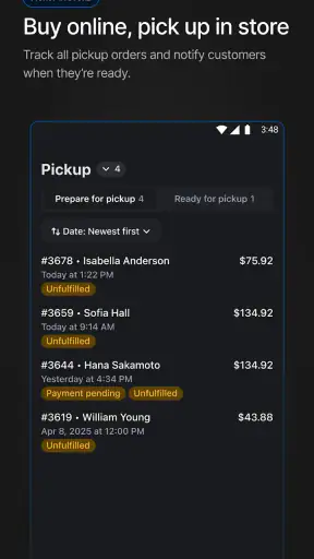 Shopify Point of Sale (POS) screenshot