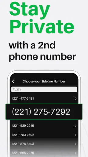 Sideline: 2nd Phone Line App screenshot