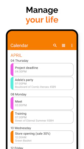 Simple Calendar screenshot