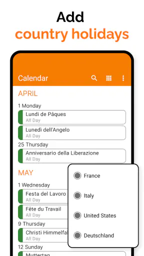 Simple Calendar screenshot