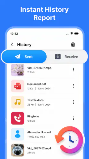 Smart Switch App File Transfer screenshot