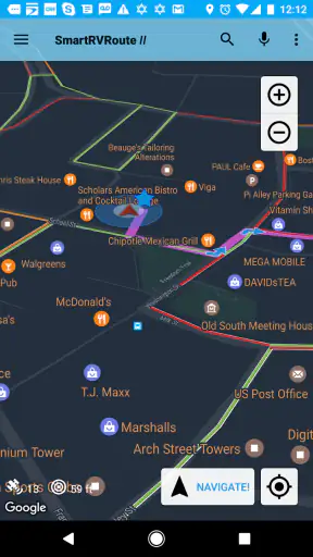 SmartRVRoute 2 RV Navigation screenshot