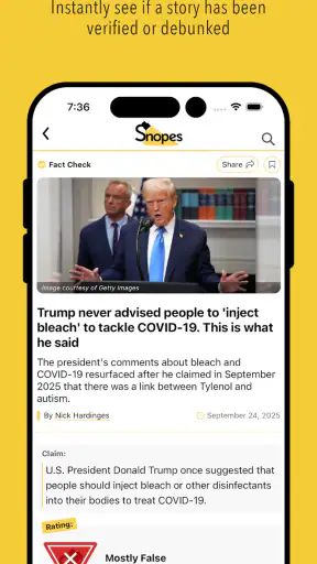 Snopes screenshot