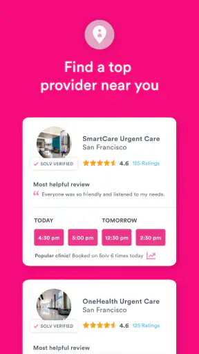 Solv: Find Quality Doctor Care screenshot