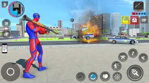 Spider Rope Action Game screenshot