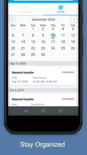 Staffmark WorkNOW screenshot