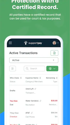 SupportPay: Split Expenses screenshot