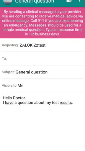 Sutter Health My Health Online screenshot