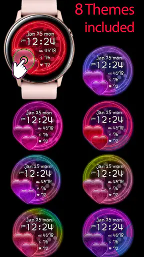 Sweet Hearts Watch Face screenshot