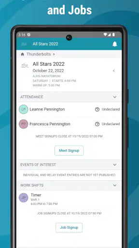 SwimTopia screenshot