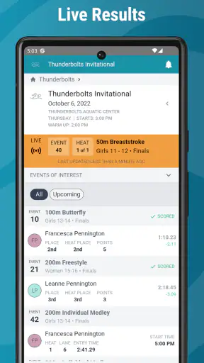 SwimTopia screenshot
