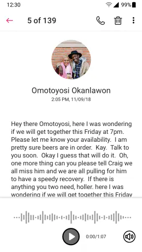 T-Mobile Visual Voicemail screenshot
