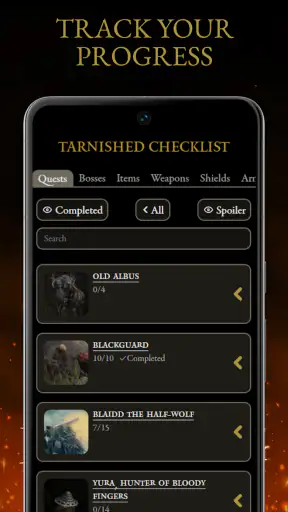 Tarnished Checklist Premium screenshot