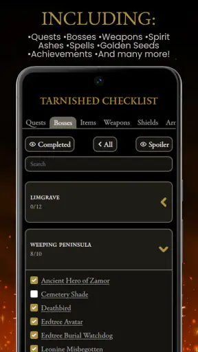 Tarnished Checklist Premium screenshot