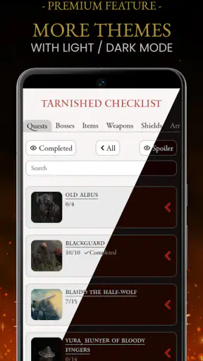 Tarnished Checklist Premium screenshot