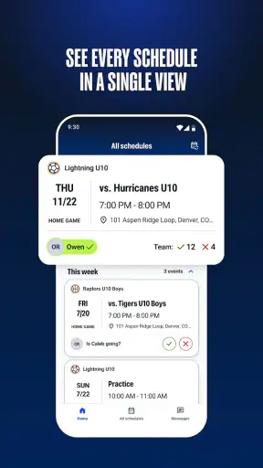 TeamSnap ONE screenshot