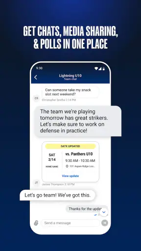 TeamSnap ONE screenshot