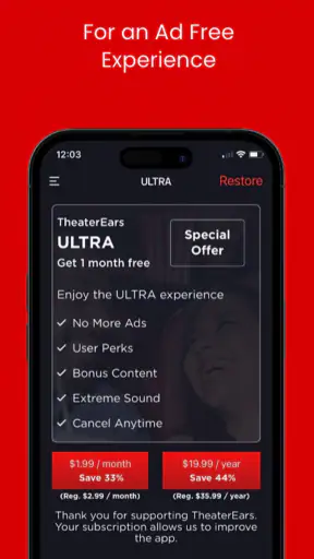 TheaterEars Movies in Spanish screenshot
