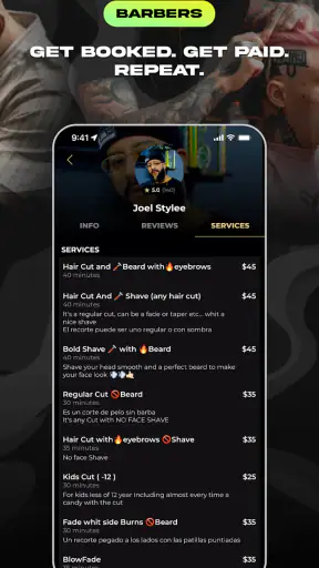 theCut: Barbershop Booking screenshot