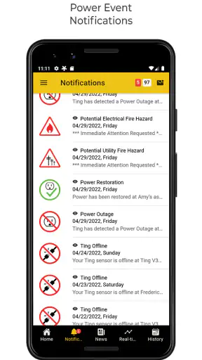 Ting Sensor screenshot