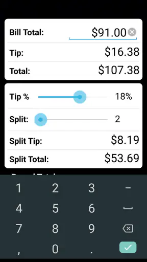 Tip Calculator screenshot