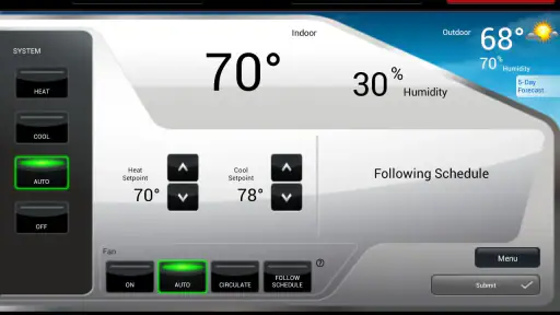 Total Connect Comfort screenshot