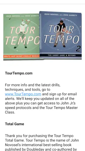 Tour Tempo Golf Total Game screenshot